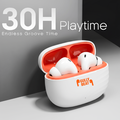 GullyBeat 1 True Wireless Earbuds with 30 Hours Battery Life and Quad Mic ENC